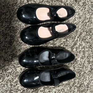 Two pairs of girls tap shoes- good used condition.